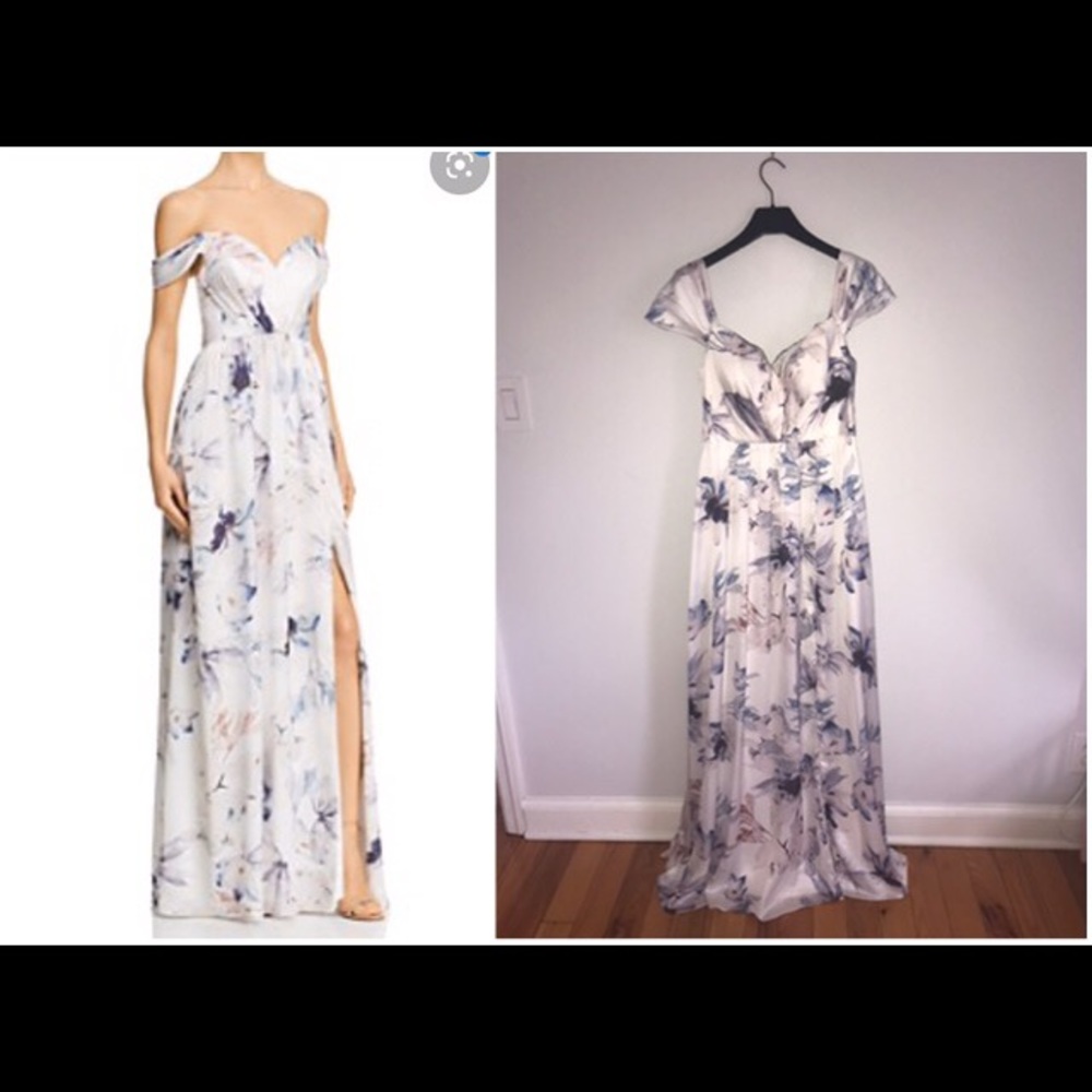 Bariano Bouvoir Drape Sleeve Aline Gown